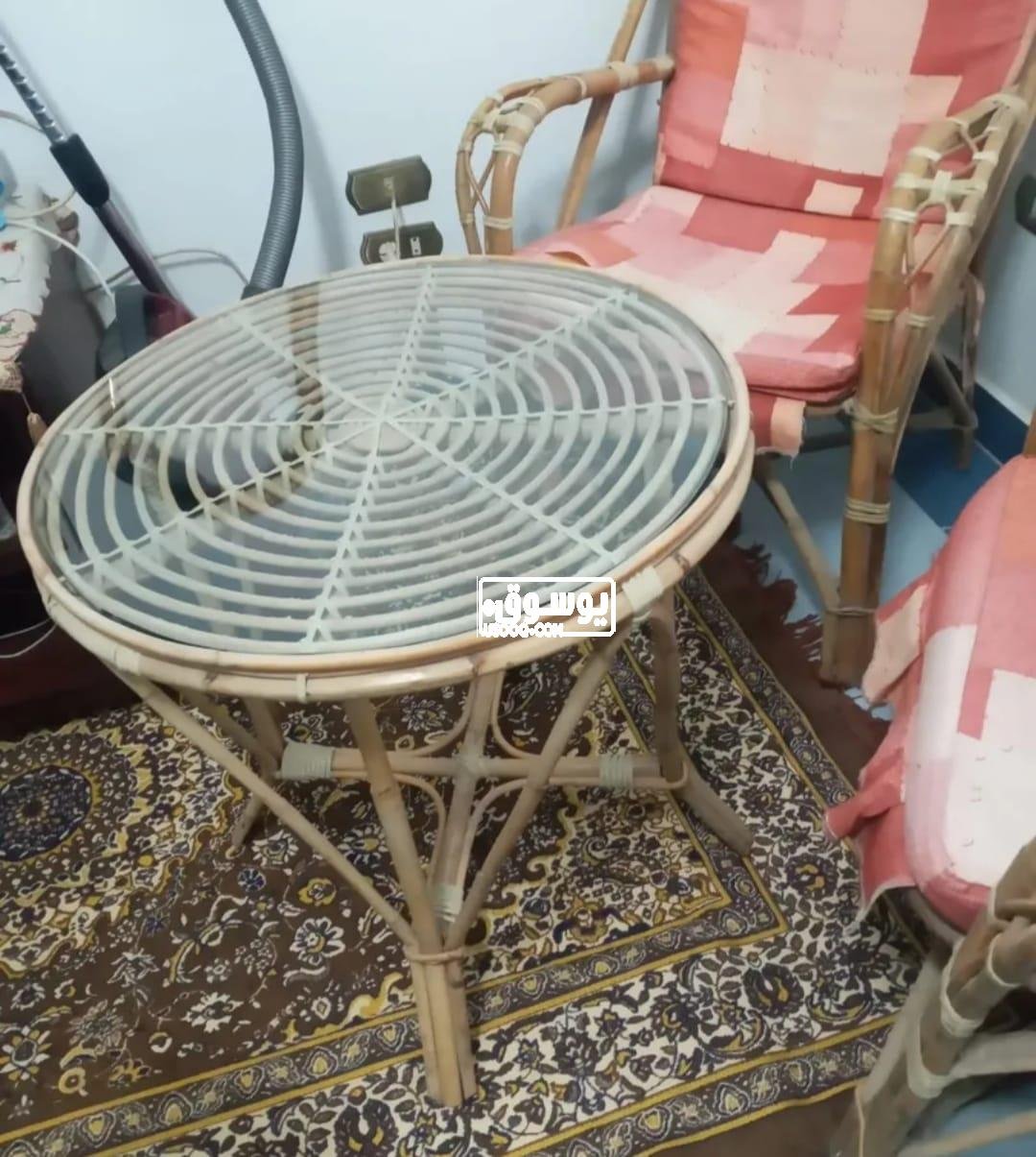 للبيع طقم بلكونة من الخوص فى مدينة نصر