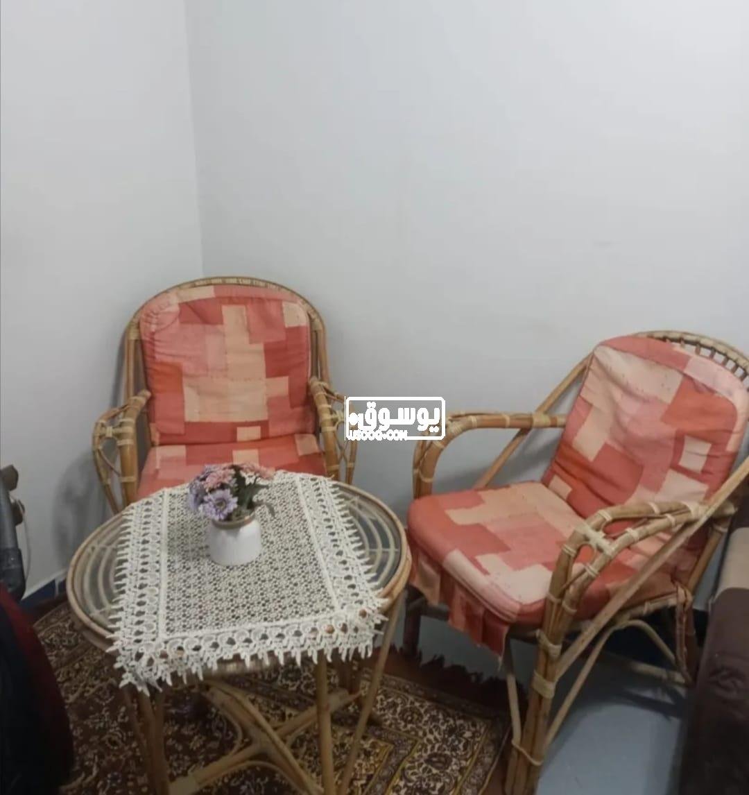 للبيع طقم بلكونة من الخوص فى مدينة نصر