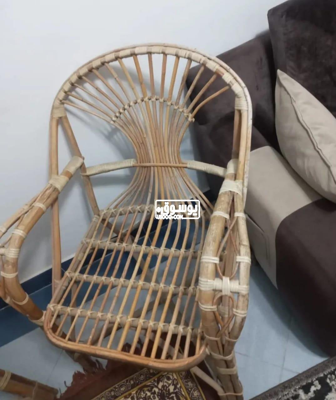 للبيع طقم بلكونة من الخوص فى مدينة نصر