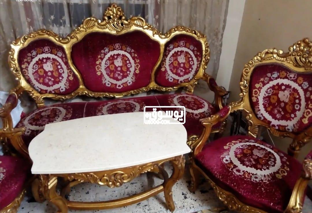 للبيع صالون مدهب مستعمل فى القاهرة الجديدة