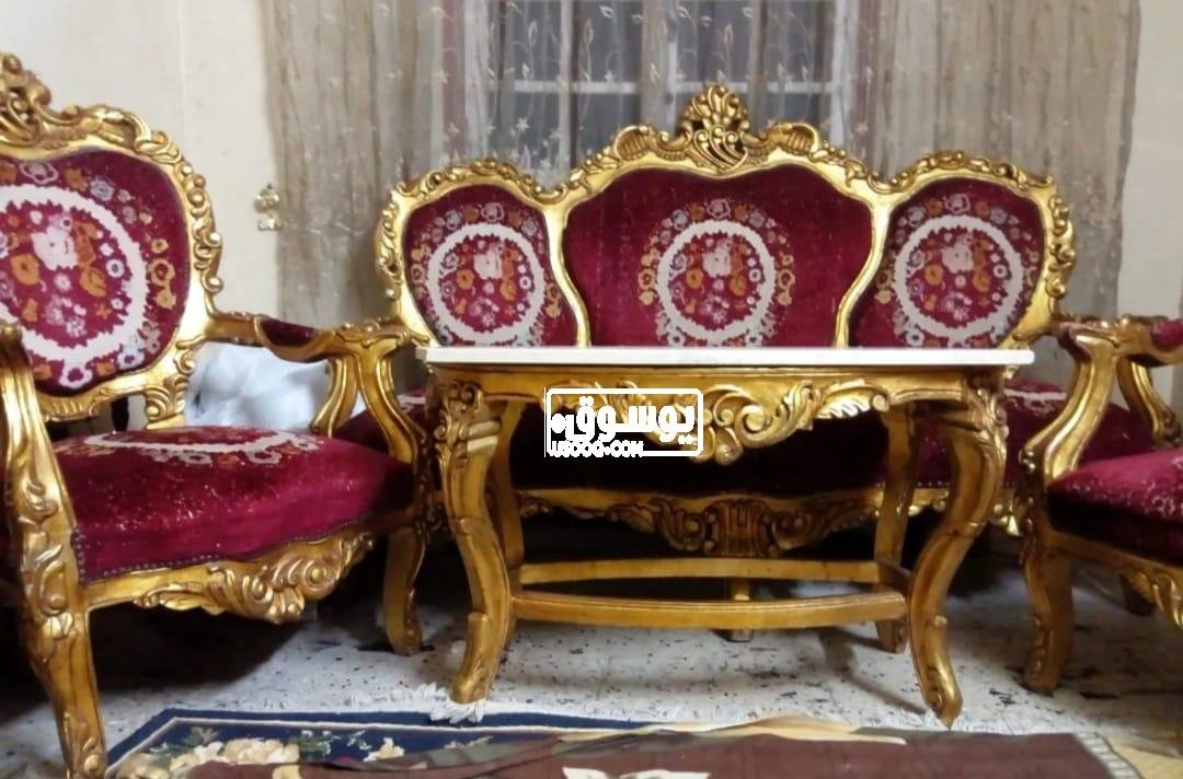 للبيع صالون مدهب مستعمل فى القاهرة الجديدة