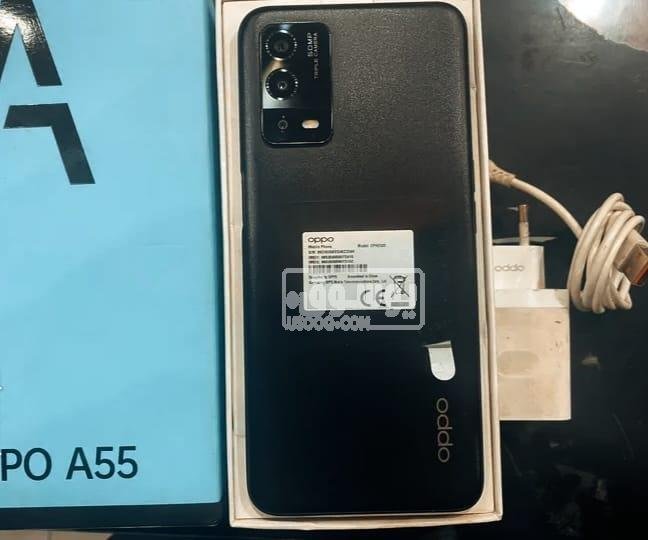 للبيع موبايل كسر زيرو Oppo A55 اسود فى مدينة السلام بالقاهرة