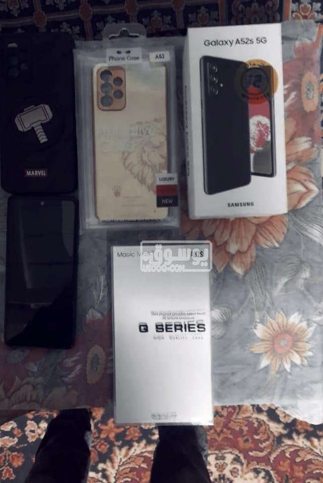 موبايل سامسونج A52 كسر زيرو للبيع بمشتملاتة فى العتبة