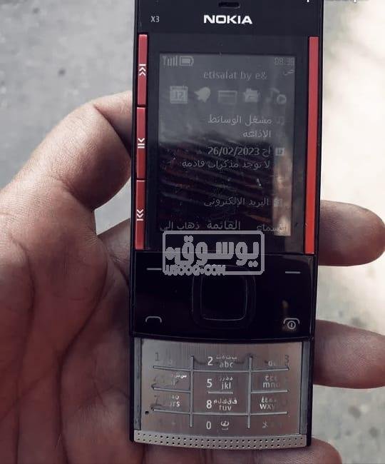 للبيع موبايل Nokia X3مستعمل بحالة جيدة مدينة السلام بالقاهرة