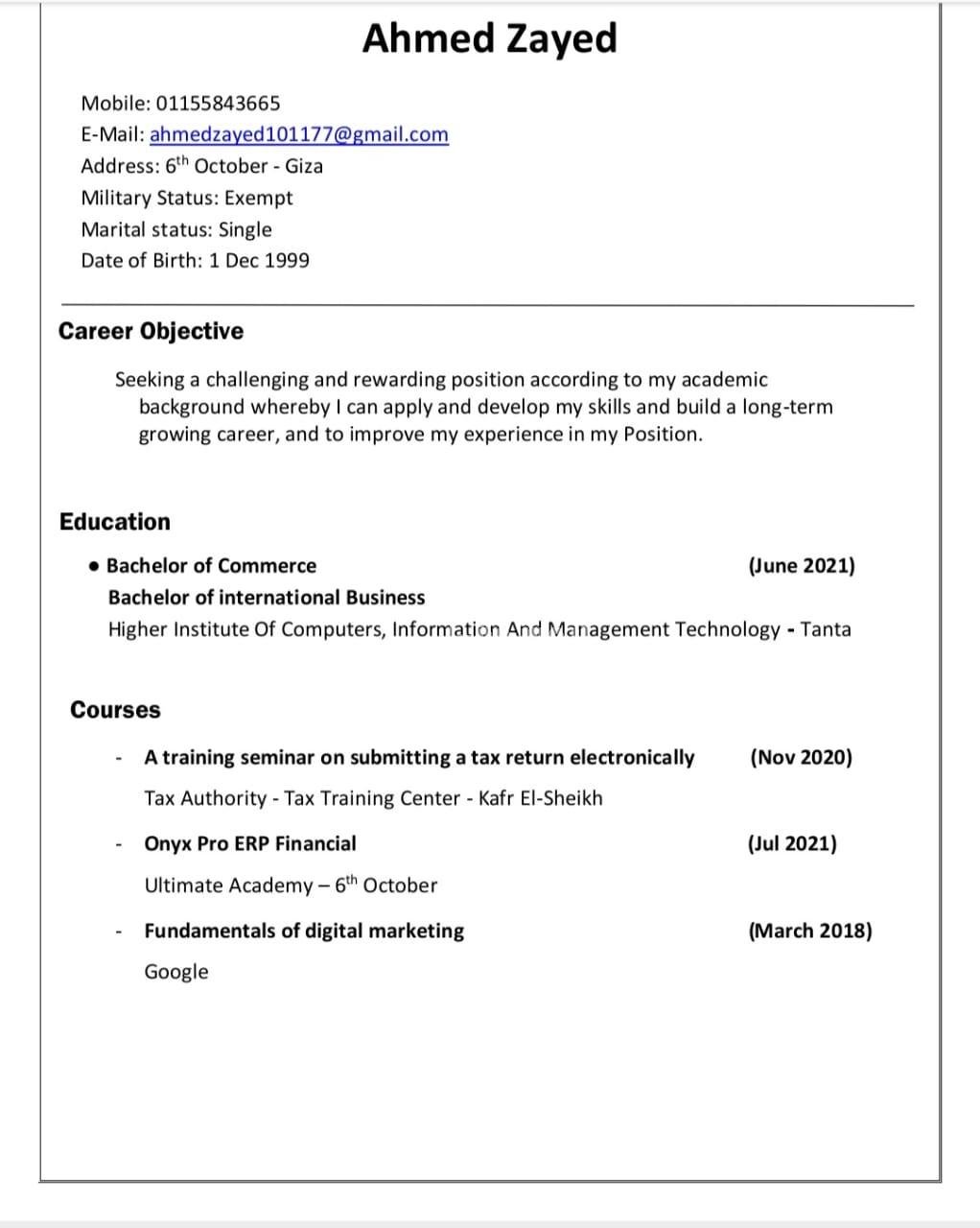 محاسب حديث التخرج اجيد استعمال الكمبيوتر ابحث عن عمل