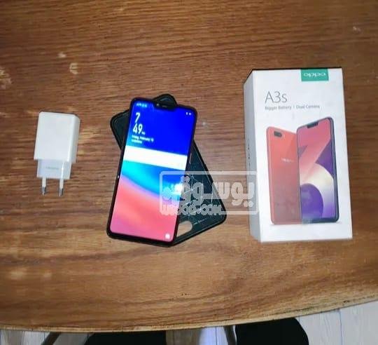 موبايل للبيع Oppo A3s مستعمل معاه كل حاجتة فى حلوان