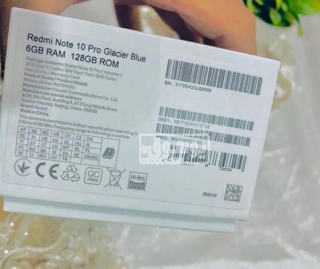 موبايل ريدمى نوت 10 برو كسر زيرو وارد من الخارج للبيع