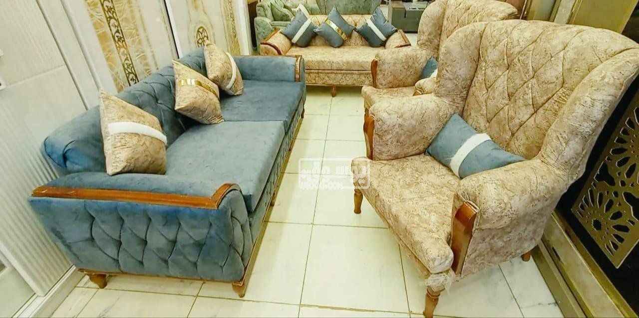 انترية مودرن قماش جلد مقلوب فى مدينة نصر