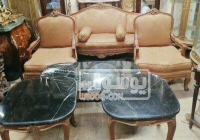 صالون مدهب اوكسدية مستعمل معاه تلاتة ترابيزة للبيع WhatsApp-Image-2023-04-20-at-5.16.46-PM-2