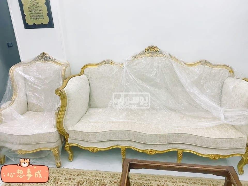 صالون مذهب للبيع جديد فى مدينة نصر