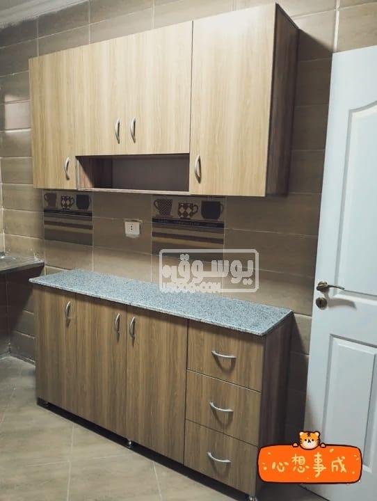 مطبخ للبيع خشب ميلامين معاه رخامة هدية فى اكتوبر