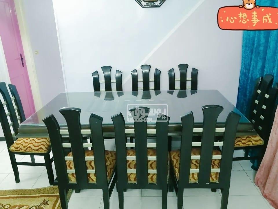 اوضة سفرة كاملة للبيع مستعملة بحالة ممتازة