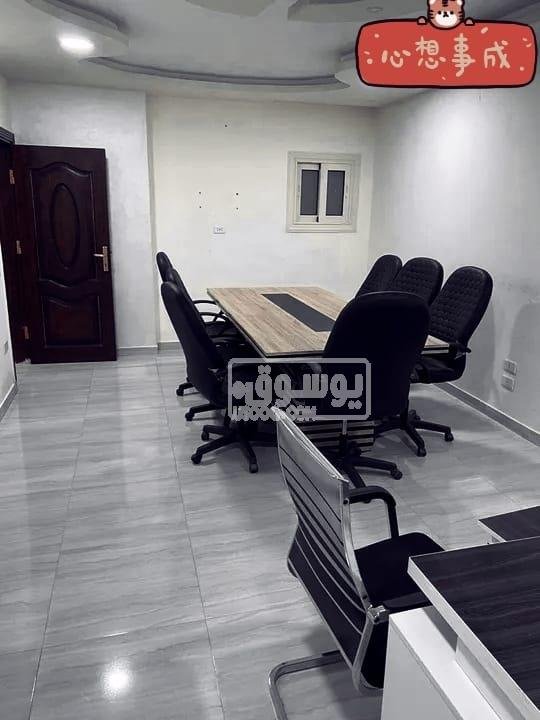 مكتب للايجار مفروش فرش عالى كامل فى شارع الهرم الرئيسى