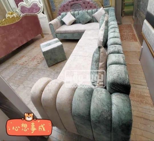 ركنة اربع قطع مودرن وشيك خشب زان للبيع فى التجمع الخامس