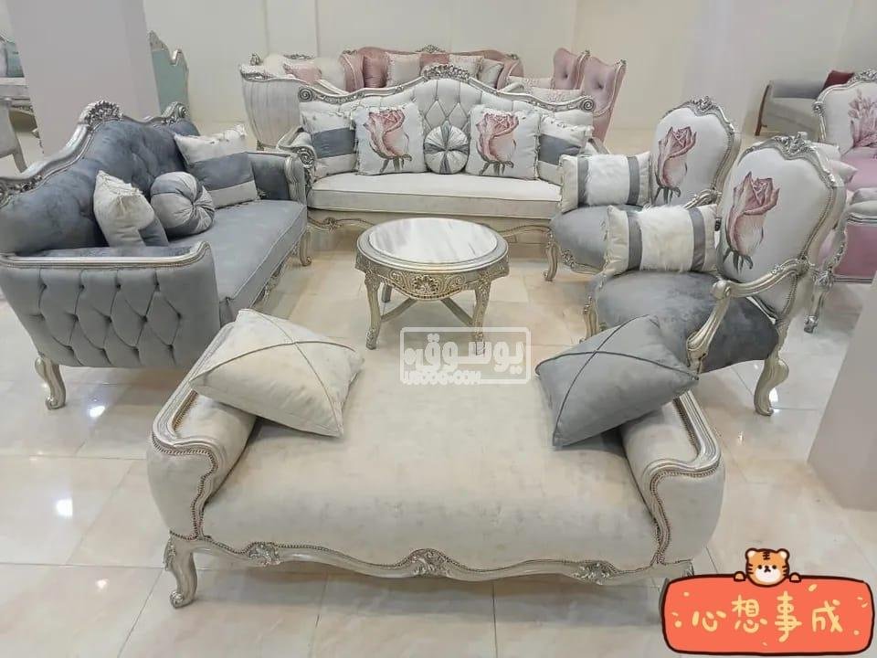 طقم صالون تركى كامل خشب زان باعلى جودة بالتجمع الخامس