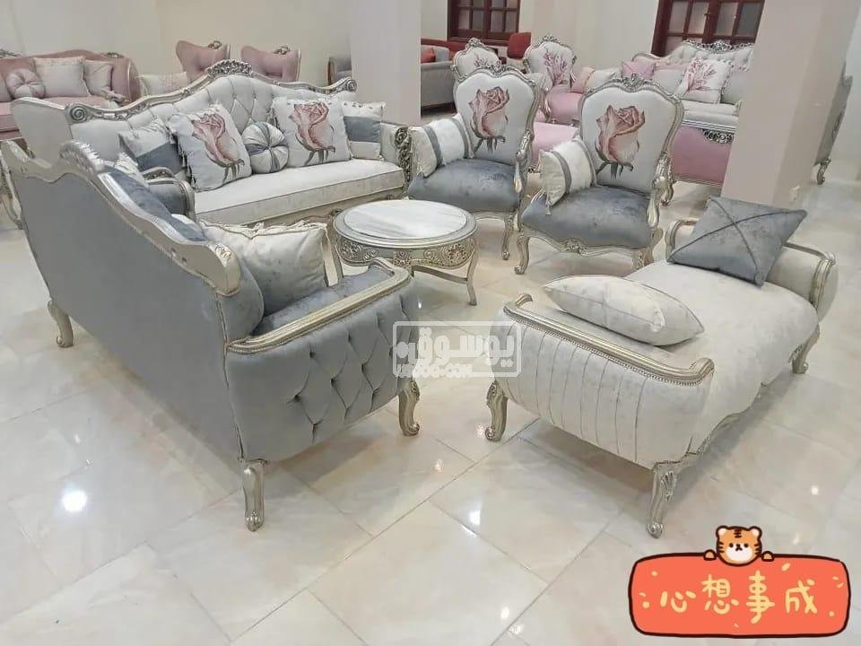 طقم صالون تركى كامل خشب زان باعلى جودة بالتجمع الخامس