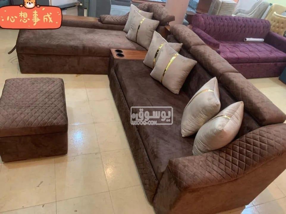 ركنة تلاتة فى واحد مودرن خشب زان احمر متاح تغيير اللون