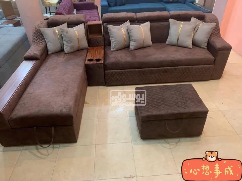 ركنة تلاتة فى واحد مودرن خشب زان احمر متاح تغيير اللون