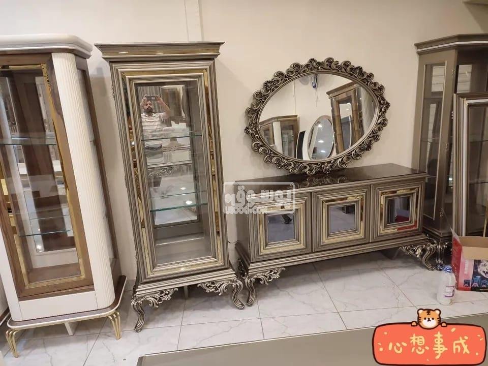 تشكيلة غرف سفرة كاملة دمياطى خشب زان فى القاهرة