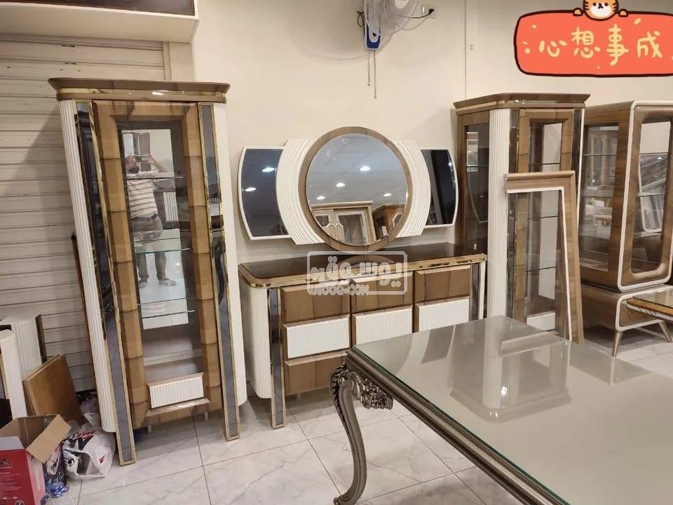 تشكيلة غرف سفرة كاملة دمياطى خشب زان فى القاهرة