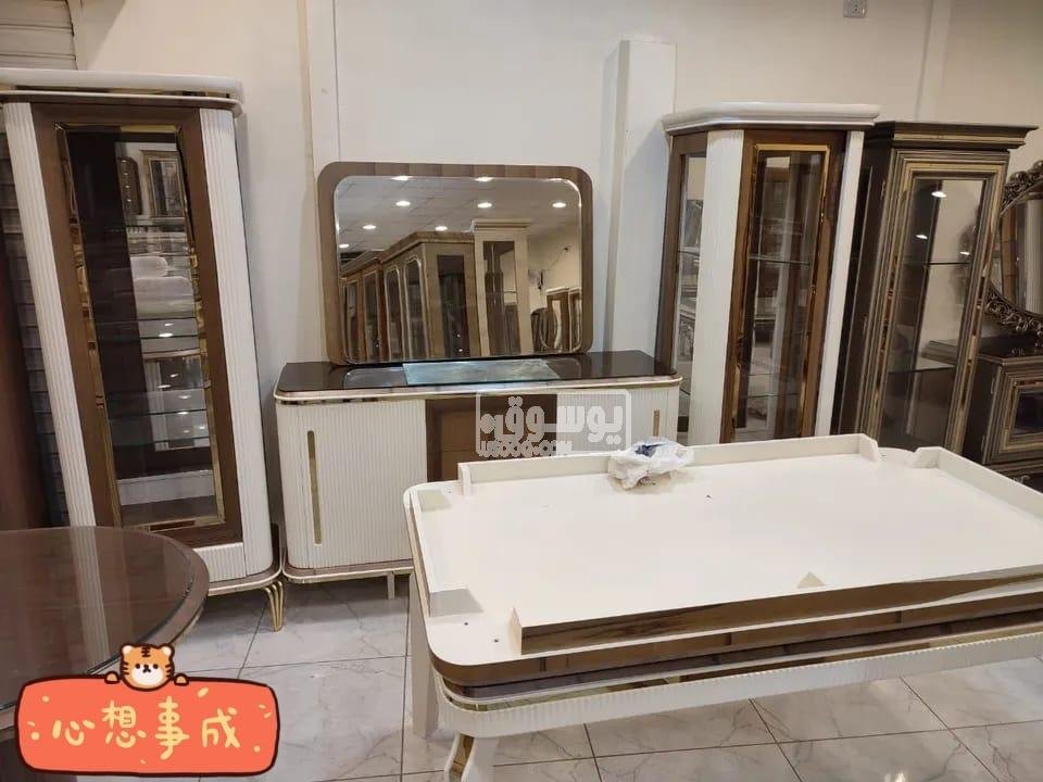 تشكيلة غرف سفرة كاملة دمياطى خشب زان فى القاهرة