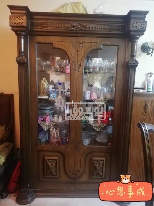 سفرة ونيش وبوفية للبيع بحالة ممتازة خشب زان فى القاهرة